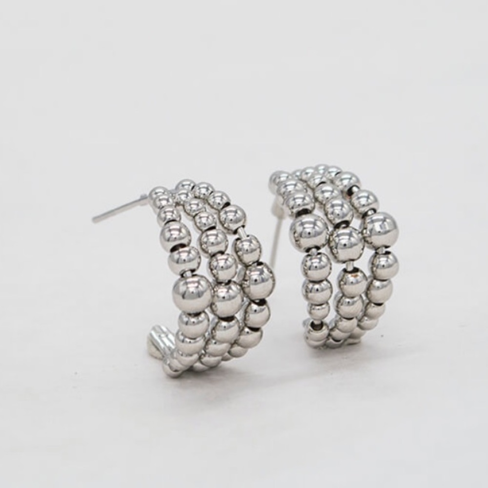 Layer beads earrings